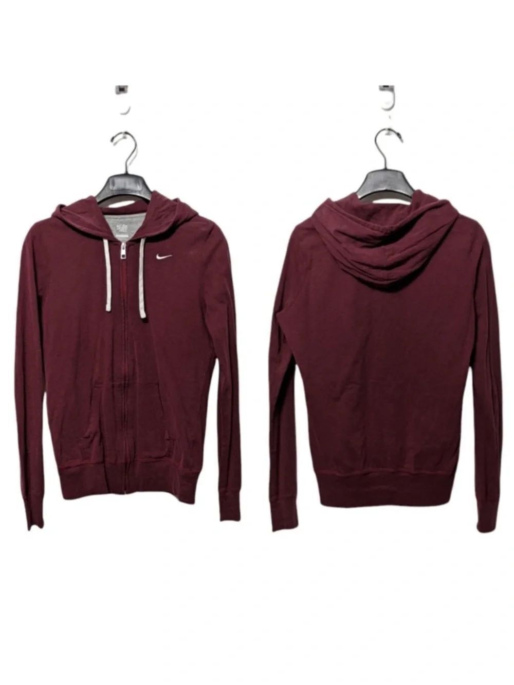 NIKE The Athletic Dept Maroon Zip Hoodie Jacket L